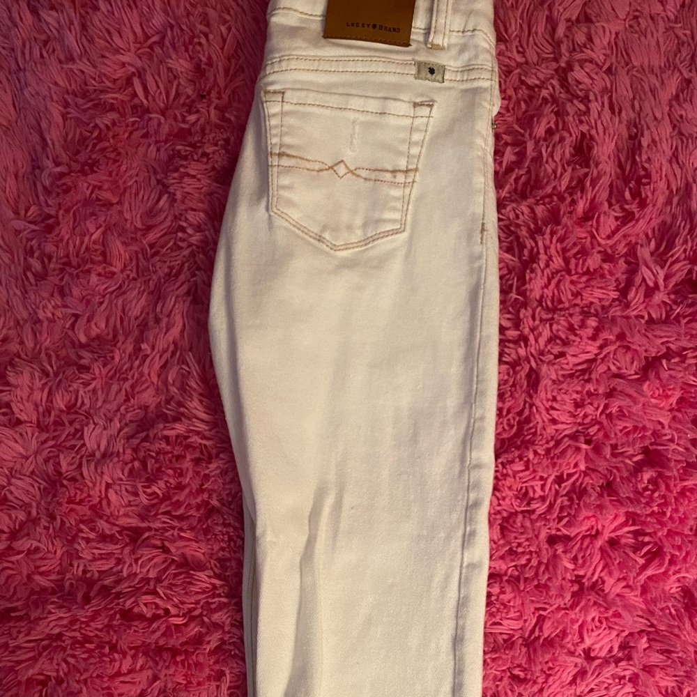 Cream Denim Skinny Jeans